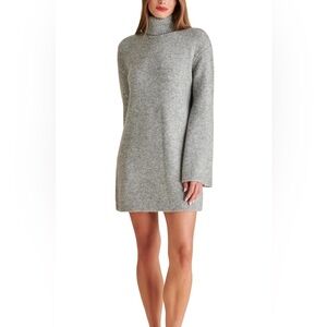 Steve Madden Gray Turtleneck Sweater Dress